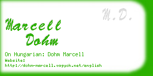 marcell dohm business card